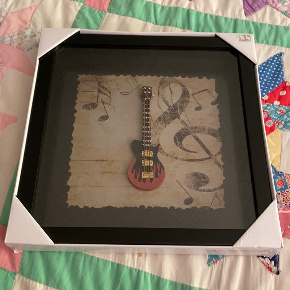 guitar shadow box 12” square